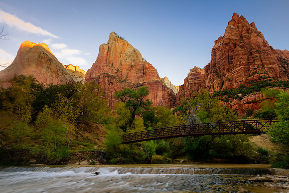 Sunrise on the Court of the Patriarchs - Zion NP